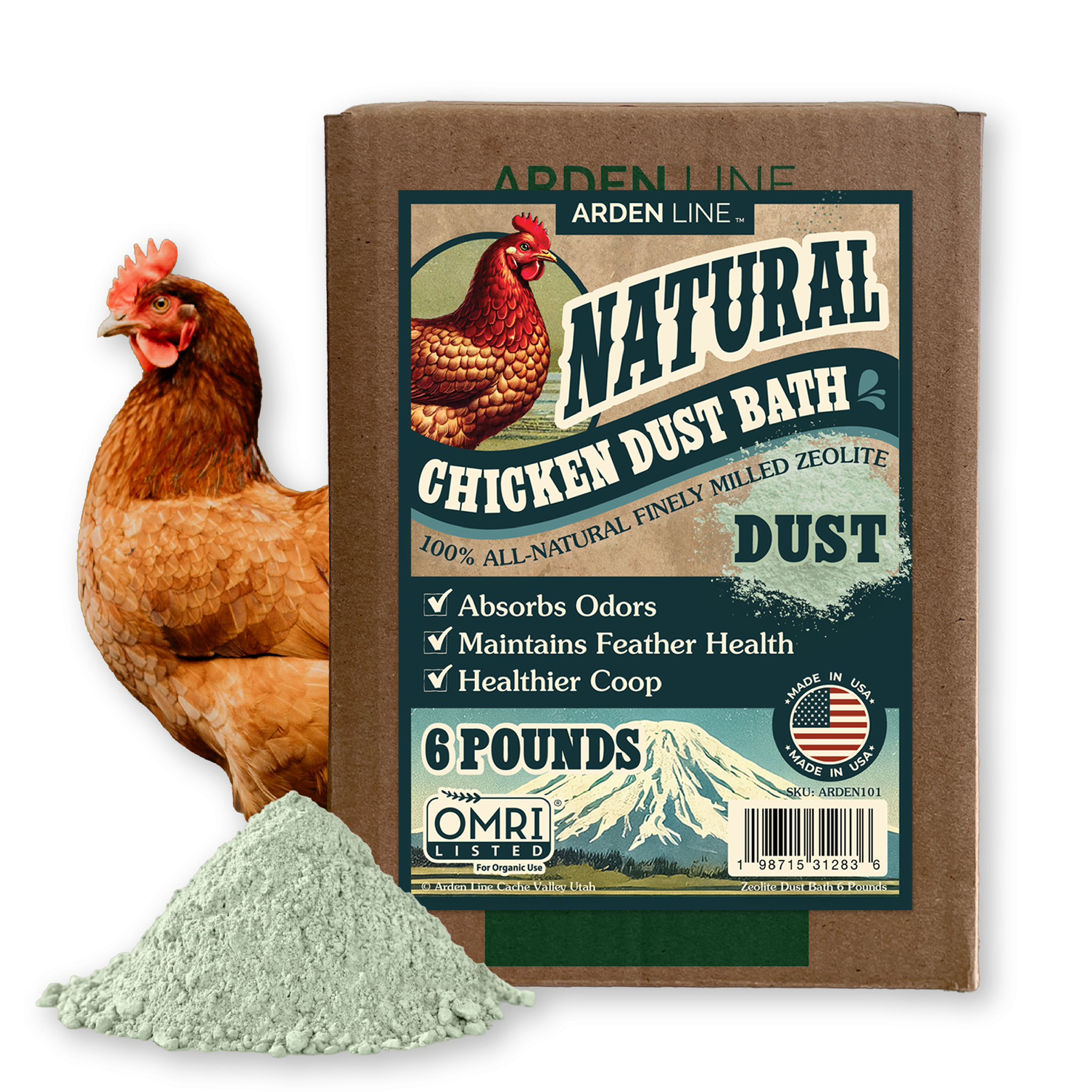 Arden Line natural zeolite chicken care for backyard flocks