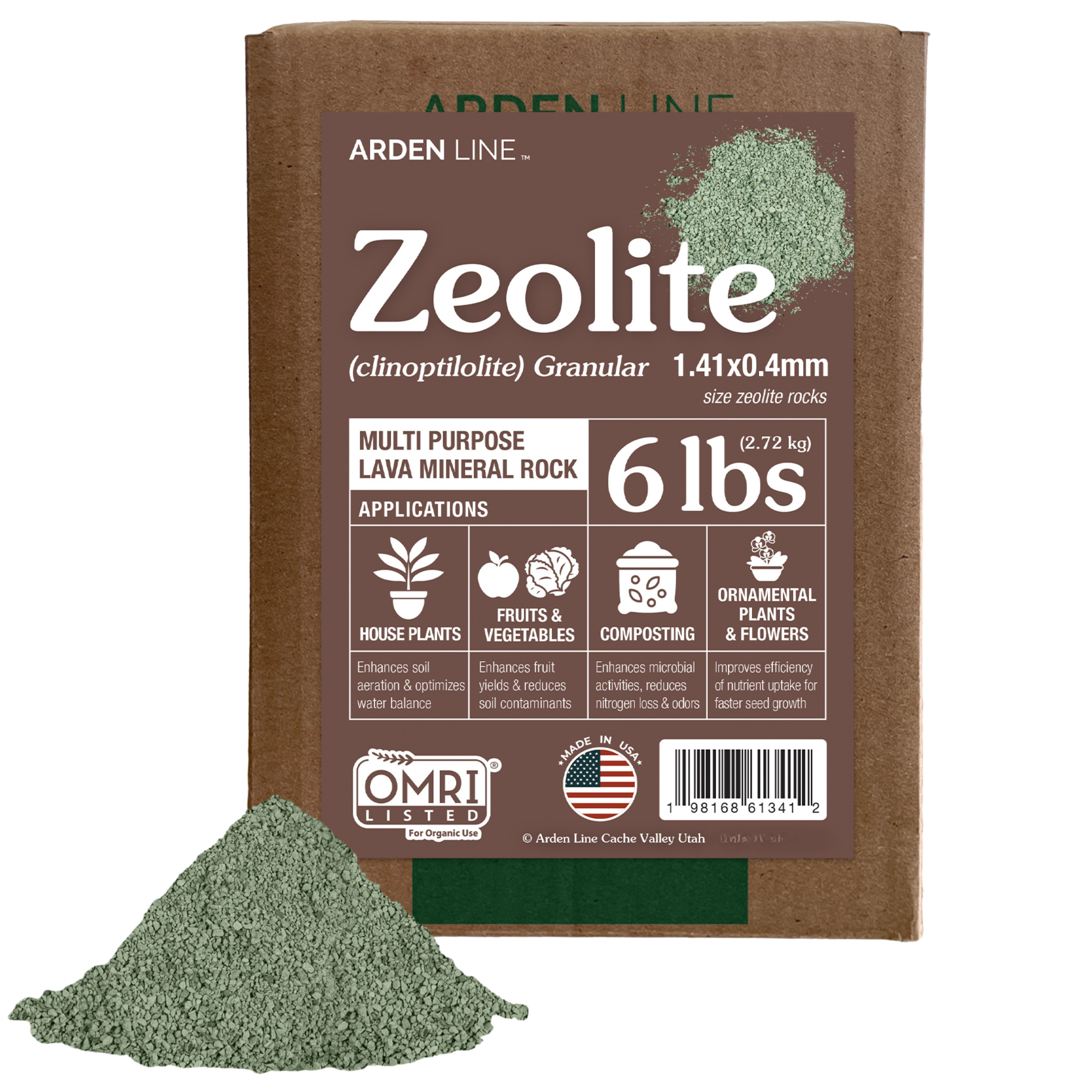 Arden Line zeolite mineral rocks soil amendment for gardens